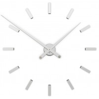 Dizajnové nalepovacie hodiny Future Time FT9100SI Modular chrome 85cm